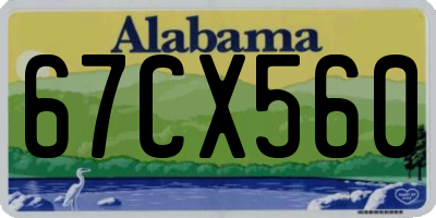 AL license plate 67CX560