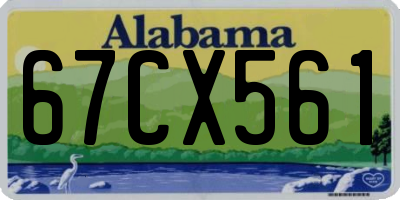 AL license plate 67CX561