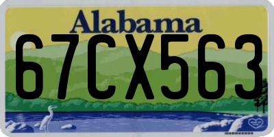 AL license plate 67CX563