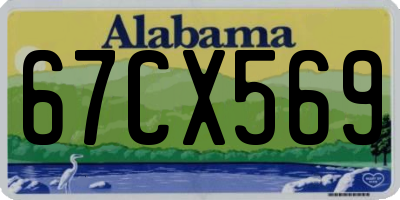 AL license plate 67CX569
