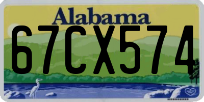AL license plate 67CX574
