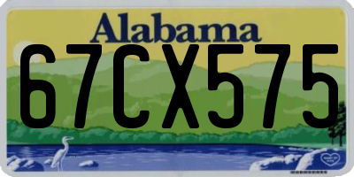AL license plate 67CX575