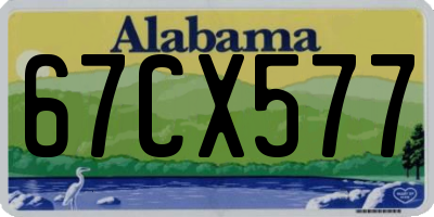 AL license plate 67CX577
