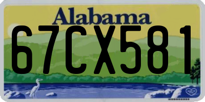 AL license plate 67CX581