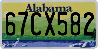 AL license plate 67CX582