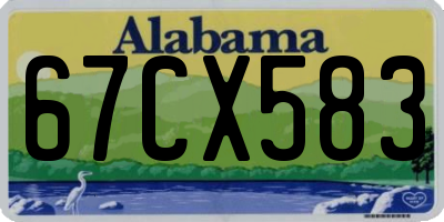 AL license plate 67CX583