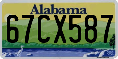 AL license plate 67CX587
