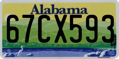 AL license plate 67CX593