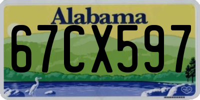 AL license plate 67CX597