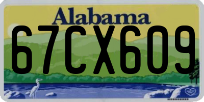 AL license plate 67CX609