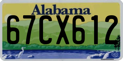 AL license plate 67CX612