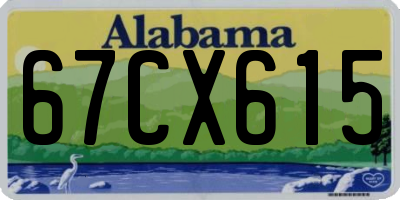 AL license plate 67CX615