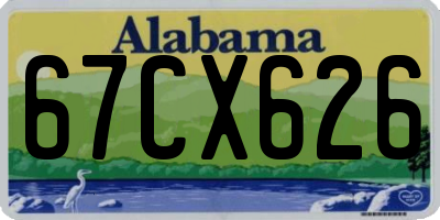 AL license plate 67CX626