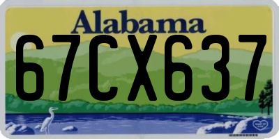 AL license plate 67CX637