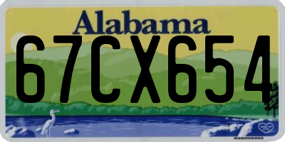 AL license plate 67CX654