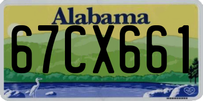 AL license plate 67CX661