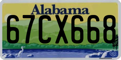 AL license plate 67CX668