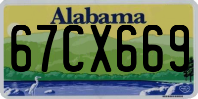 AL license plate 67CX669
