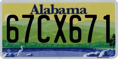 AL license plate 67CX671