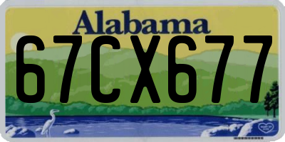 AL license plate 67CX677