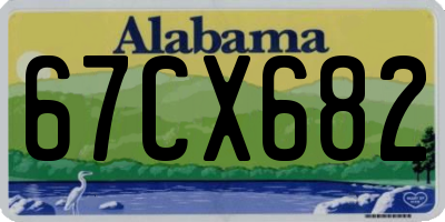 AL license plate 67CX682