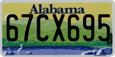 AL license plate 67CX695