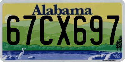 AL license plate 67CX697