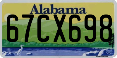 AL license plate 67CX698