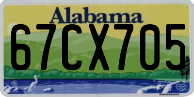 AL license plate 67CX705