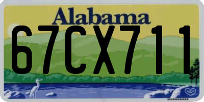 AL license plate 67CX711