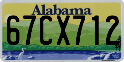 AL license plate 67CX712