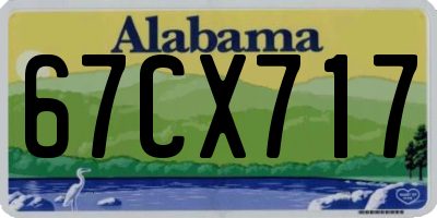 AL license plate 67CX717