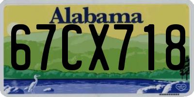AL license plate 67CX718
