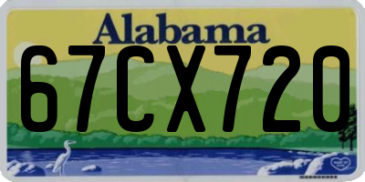 AL license plate 67CX720