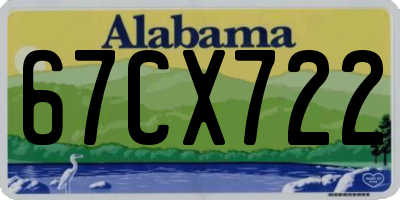 AL license plate 67CX722