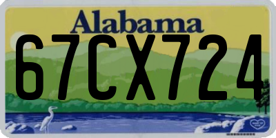 AL license plate 67CX724