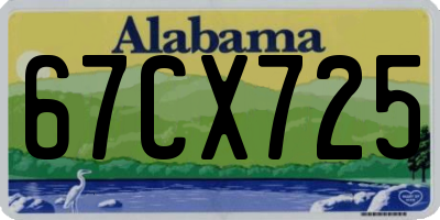 AL license plate 67CX725