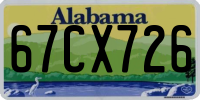 AL license plate 67CX726