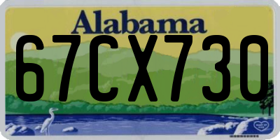 AL license plate 67CX730