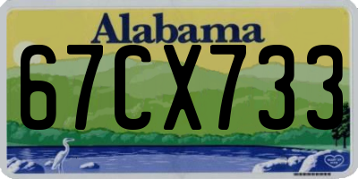 AL license plate 67CX733