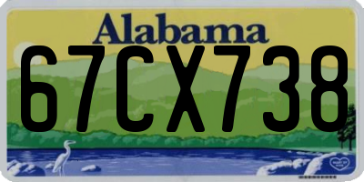AL license plate 67CX738