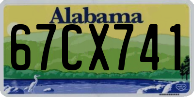 AL license plate 67CX741