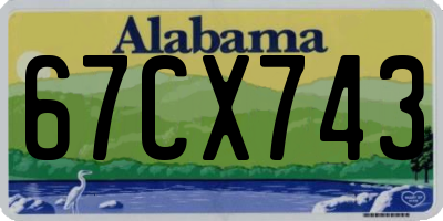 AL license plate 67CX743