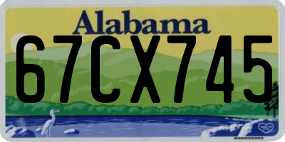 AL license plate 67CX745