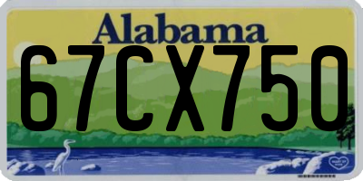 AL license plate 67CX750