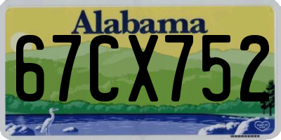 AL license plate 67CX752