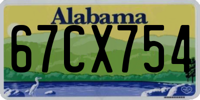 AL license plate 67CX754