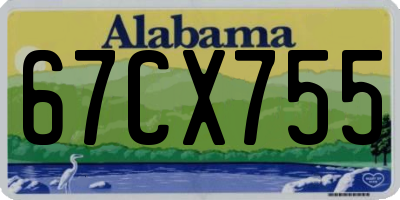AL license plate 67CX755