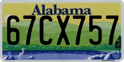AL license plate 67CX757