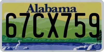 AL license plate 67CX759
